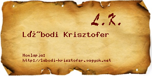 Lábodi Krisztofer névjegykártya
