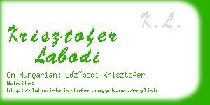 krisztofer labodi business card